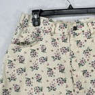 Vintage Backyard Blues Shorts Womens 20w Cream Floral Mom Baggy 90s Retro