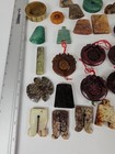 54 Piece Lot Vintage Jade Pendant Figure Carved Stone   More Green Red Unknown 