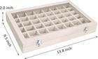 Velvet Jewelry Tray 48 Compartments Jewelry Display Organizer With Transparent