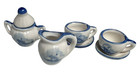 Vintage Miniature Tea Set Delft Hand Painted Dupont Belgium