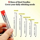 34pcs Big Eye Steel Needles Set -sturdy   Durable- Easy-thread Big Eye Hand Need