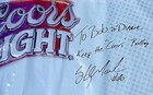 Nascar Sterling Marlin Signed Autograph Coors Light Advertising Banner Sign