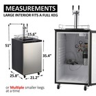 170l Beer Kegerator Dual Tap Draft Beer Dispenser Full Size Keg Refrigerator