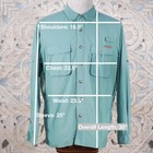 Exofficio Men   s L Aqua Blue Vented Performance Shirt Outdoor Fishing Hiking