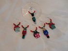  nutcracker   Christmas Set Of 6 Hand Crafted Wine Glass Charm Drink Markers
