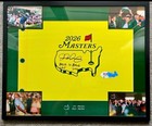 Rory Mcilroy Signed 2026 Masters Back To Back Paper Flag Psa dna Loa Framed