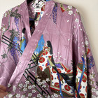 Made In Japan   Lavender Kimono Robe   Traditional Geisha   Sakura Print