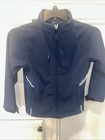 Navy Warrior Hockey Youth Medium Jacket Shell Euc Fleece Lined