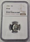 1954 Rainbow Toned Roosevelt Dime Proof Ngc Pf 66 Pr  Silver Coin 10c  Beauty 