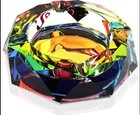 Large Rainbow Crystal Ashtray For Cigarettes  Indoor  Outdoor  Home Decor  5 In 