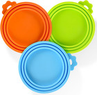 3 Pack Pet Food Can Covers Universal Can Lids Safe silicone Dog cat Food Can Lid