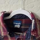 Wrangler Flannel Distressed Thrashed Shacket Size Med Patch Paint Stains