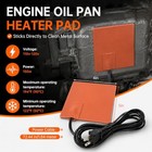 1pcs Engine Silicone Heating Pad With Thermostat 120v 150w 4 x 1 Pcs