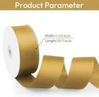 1-1 2  Width X 50 Yards Satin Fabric Ribbon  Gold 1-1 2 Inch X 50 Yards  