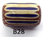 Nice Antique Venetian 6 Layer Chevron African Trade Bead  B28  Bg 84