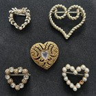 Vintage Valentines Day Pins Brooches Lot Of 5 Hearts Rhinestones 