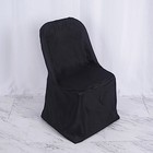 50 Black Polyester Folding Flat Chair Covers Wedding Party Banquet Decorations