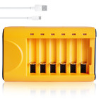 Smart Battery Charger 6-slot For Aa Aaa Ni-mh Ni-cd 1 2v Rechargeable Batteries