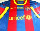 David Villa   Autographed F c  Barcelona Nike  final London  Soccer Jersey   Bas
