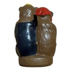 Cast Iron The Three Bears Coin Bank Teddy Bear Fairy Tale Vintage Antique