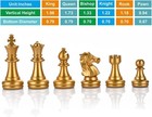 Gold   1 96  King Chess Pieces - Magnetic Plastic - Small - Gold   Silver