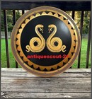 Antique Medieval Authentic Greek Hoplite Round Double Snake Look Shield Best New