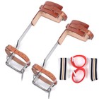 Pair Tree Climbing Spike Gaffs Set Gear Safety Tool Stainless Steel Spikes Gaffs