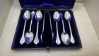 Antique 1906 Sterling Silver Tea Spoon Set Of 6 In Original Box London England