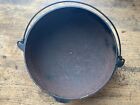 Antique Primitive Cast Iron Hearth Pot  Fireplace Drilled