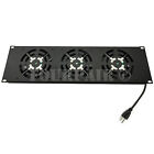 3 Fan 19  Rack Mount Cooling Panel System Dj Rack Case Server Cabinet 3u 110v