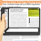 5x Full Page Magnifying Glass For Reading  Lightweight Rectangular