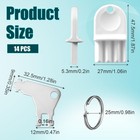 14 Pcs Paper Towel Dispenser Keys With 14 Key Rings  Toilet Paper Key