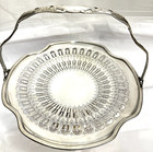 Kenilworth Nickel Silver Plated Sweets Tray Pedestal Bridal Basket Handle 10   