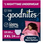 Goodnites Girls  Nighttime Bedwetting Underwear  Size Xxl  120-165 Lbs   24 Coun