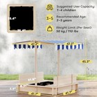 Covered Sandbox With Lid   Adjustable Canopy For Kids  Wooden