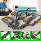 Slot Car Race Track Set 32ft Electric Or Battery Dual Racing W  4 Cars