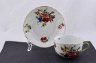 Vtg Herend Hungary Fruits And Flowers Flat Cup And Saucer Hand Painted     Mint  3