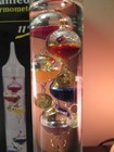 Vintage Galileo Glass Thermometer Weather Barometer Floating Balls 11 