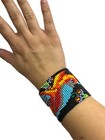 Handmade Wide Beaded Bracelet   Seed Beads   Hand Loomed    Made In Mexico  3
