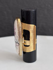 Vintage Victorian Courting Couple Scene Gold Tone Lipstick Holder Mirror Hinged