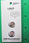  2  Rare 1970s 9 16  Jhb Peanuts Linus Buttons Collectibles Card Nos-a1