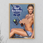 Time For Pabst Beer Fishing Poster 18x24-man Cave Sport Bar Decor Dream Girl