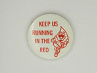 Vintage American Red Cross Keep Us Running In The Red Fundraising Pinback Button