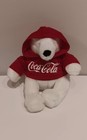 Coca-cola Polar Bear Plush Stuffed Animal With Red Hoodie 6 