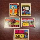 Vintage Yellowstone Park   Grand Teton  Car   States Bumper Stickers Lot Of 5