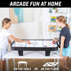 40 Inch Table Top Air Hockey Game For Kids - Ac Outlet Powered Motor - Black Or 