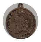 Love Token - Christmas  93  1893  - 1829 Capped Bust 90  Silver Half Dime Vf Det