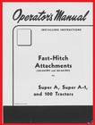 Farmall Fast Hitch Manual 1 Point Super A 100 130 140 Ih International 1pt Sa 