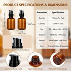 2pcs 120ml 4oz Empty Amber Plastic Lotion Pump Bottle For Skincare