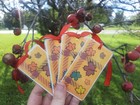 Autumn Maple Leaf Fall Foliage Bookmarks Red Ribbon Fall Reading Gift Book Lover